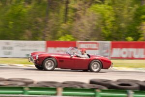 Low-speed "parade" laps in a 2020 Superformance Slabside Cobra during a VIR Club Day