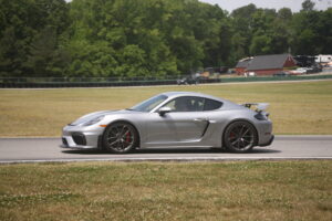 Low-speed "parade" laps in a 2020 Cayman GT4 during a VIR Club Day